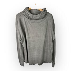 Prana Womens size Large Penelope Cowl Neck Sweater Top Gray